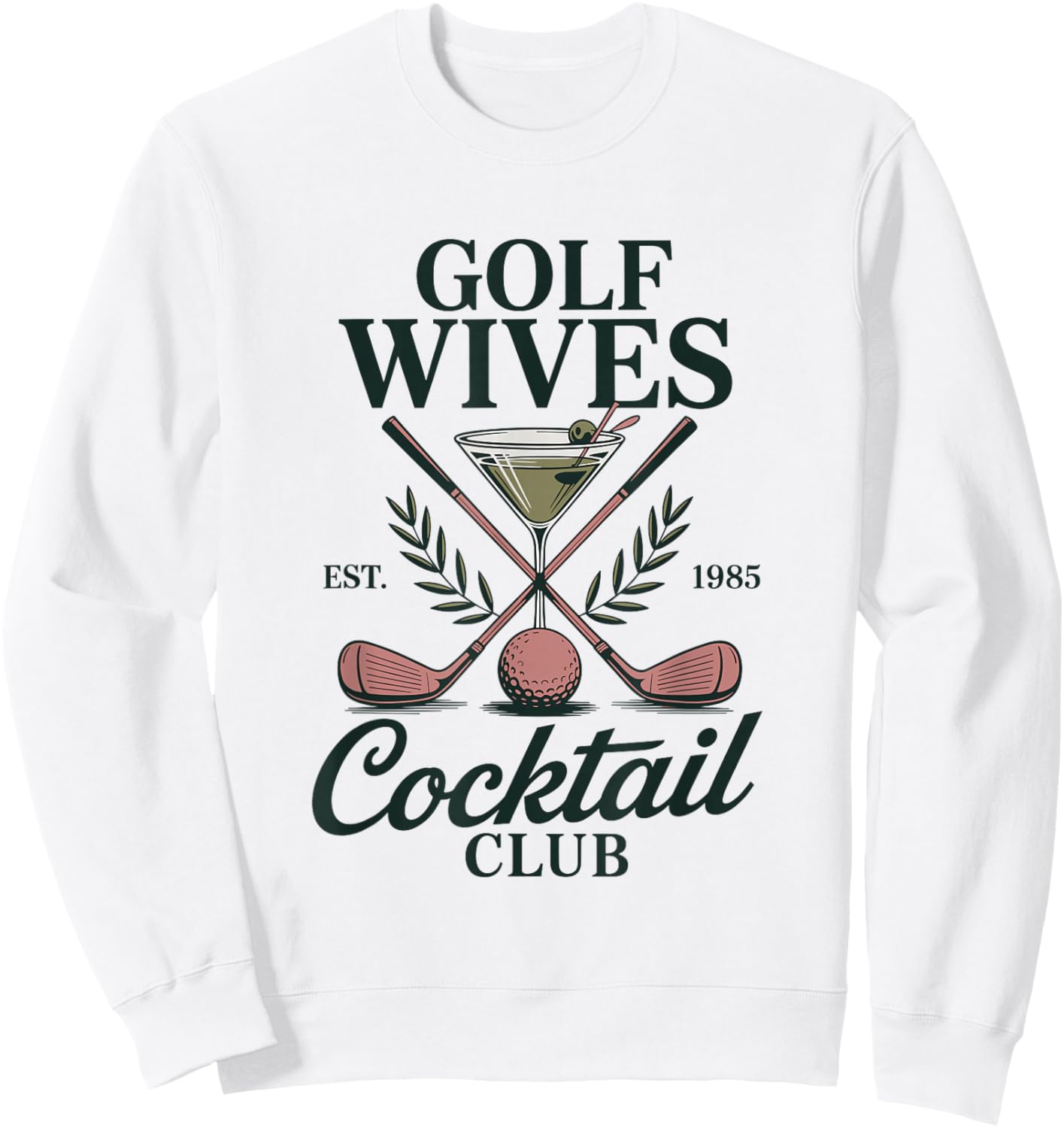 Golf Wives Cocktail Club - Golf Wife Social Club Sweatshirt - Sweatshirt | White
