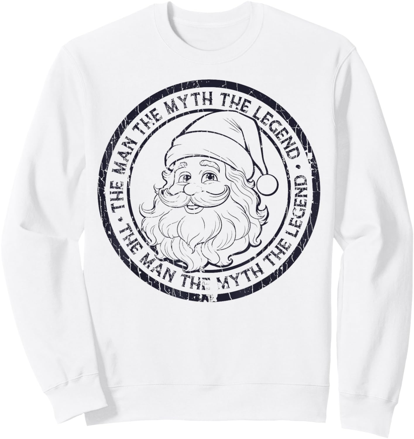The Man The Myth The Legend Santa Claus Xmas Sweatshirt - Sweatshirt | White