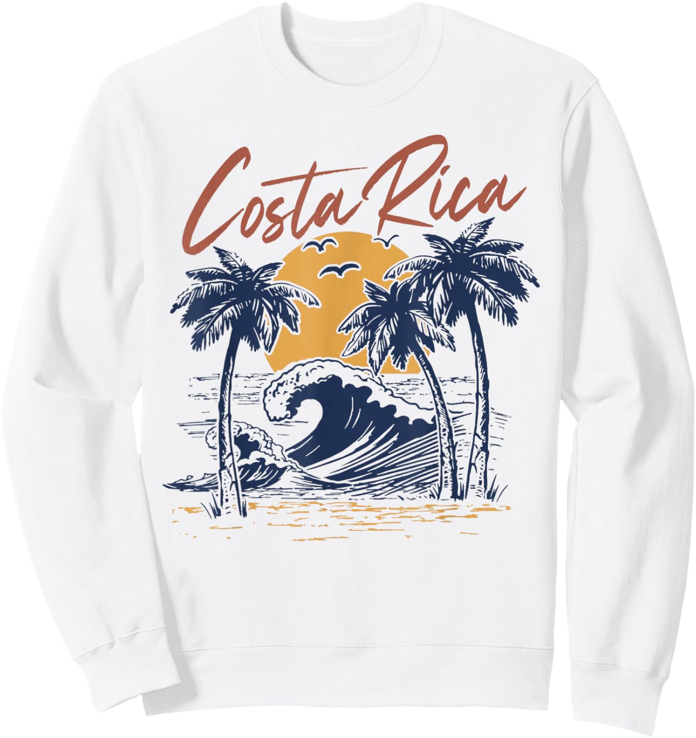 Costa Rica Tropical Sweatshirt - Sweatshirt | White