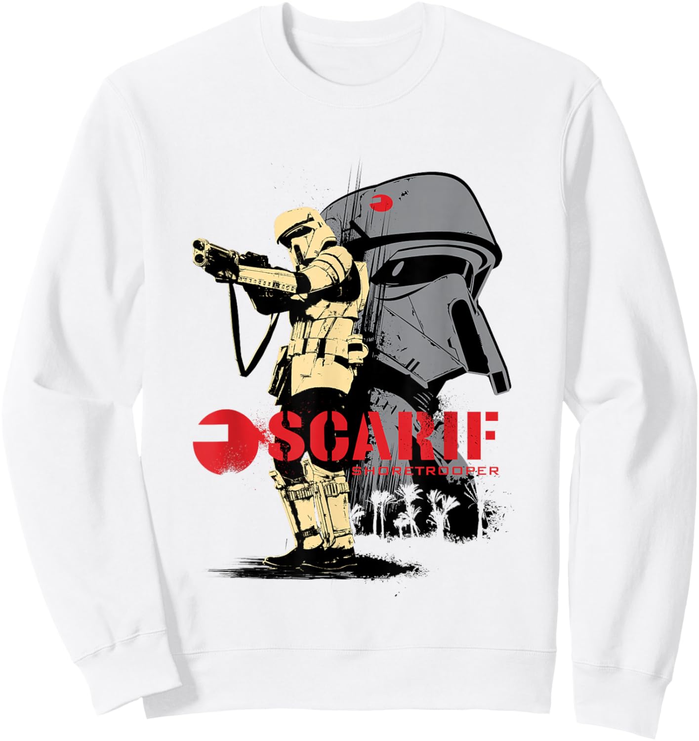 Star Wars Rogue One Iconic Scarif Shoretrooper Big Portrait Sweatshirt - Sweatshirt | White