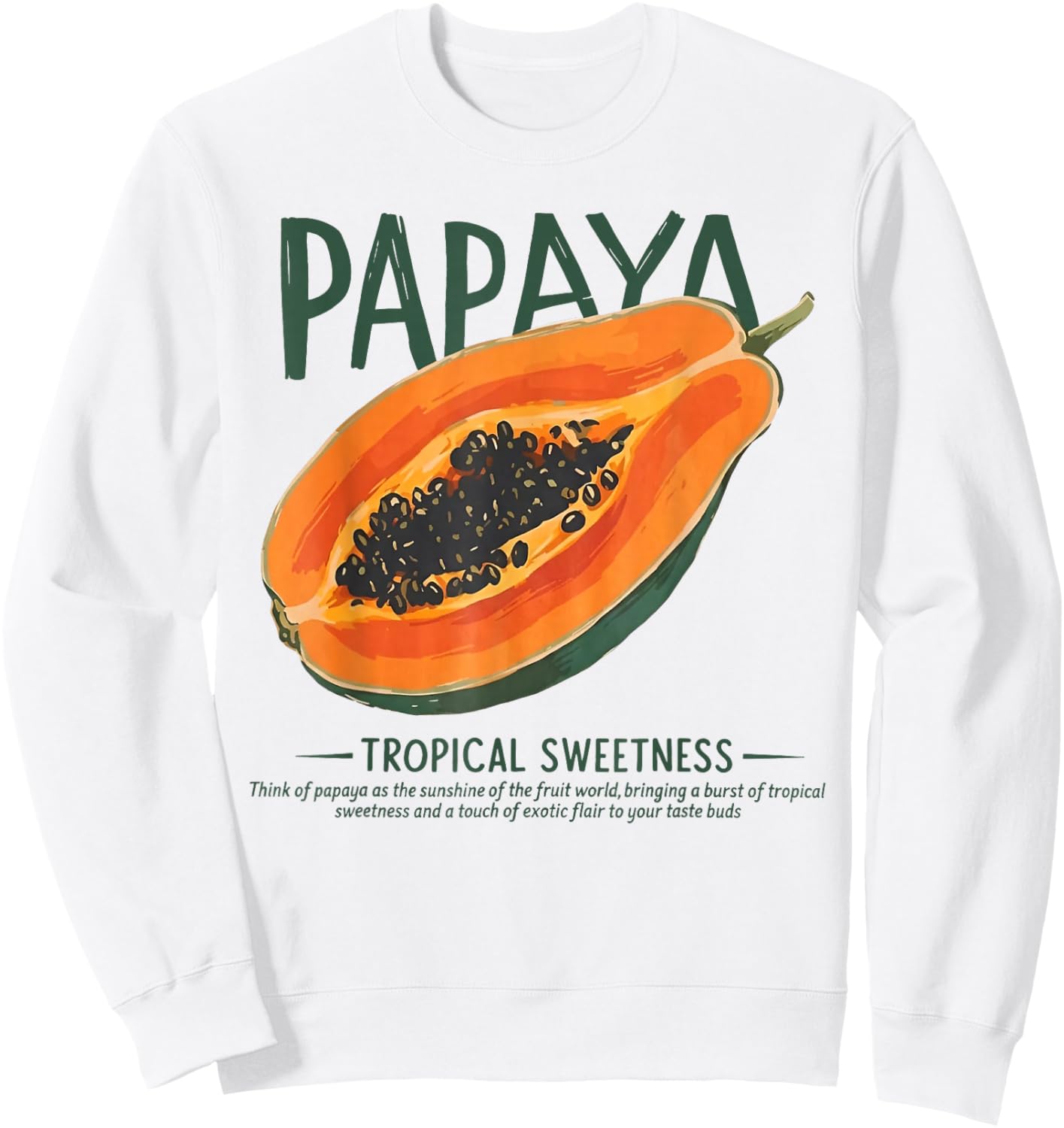 Papaya Tropical Sweetness Sweatshirt - Sweatshirt | White