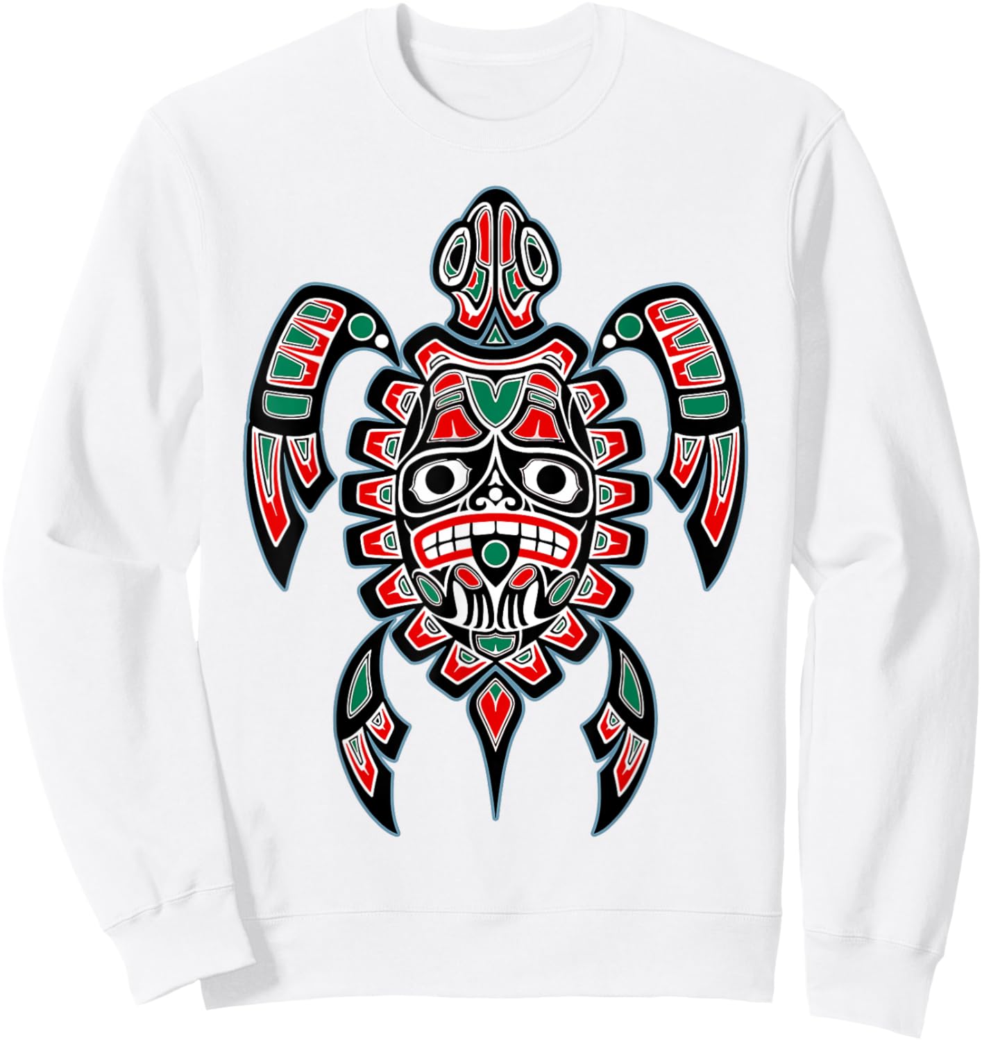 Turtle Haida Native American Indian Pride Tlingit Men Women Sweatshirt - Sweatshirt | White