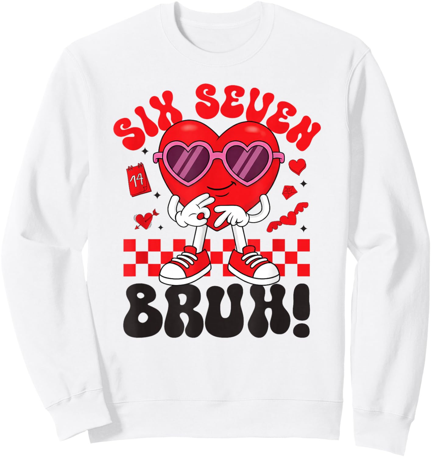 67 Six Seven 6-7 Sweet Italian Brainrot Kids Meme Shirt Sweatshirt - Sweatshirt | White