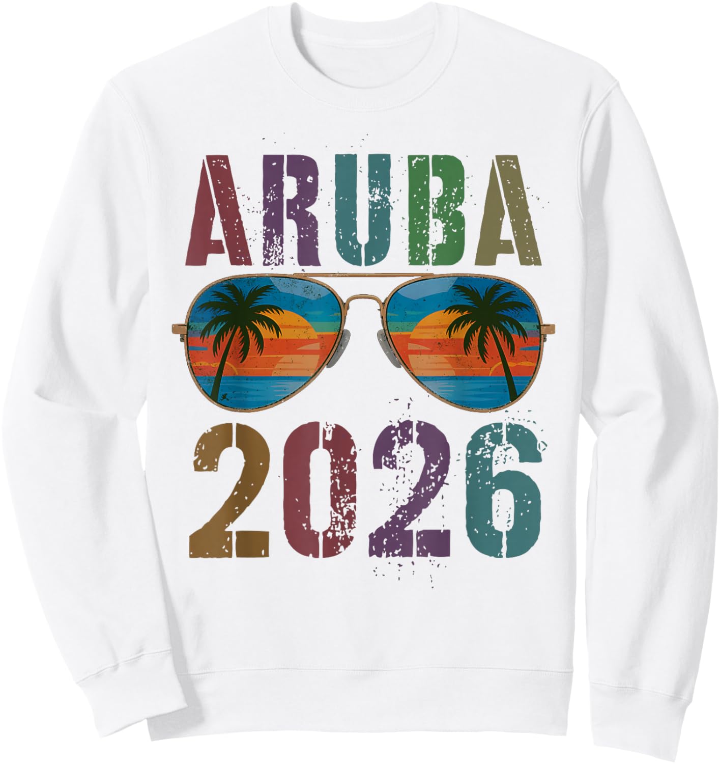 Kids Aruba 2026 Trip Beaching Family Vacay Besties BFF Boys Sweatshirt - Sweatshirt | White