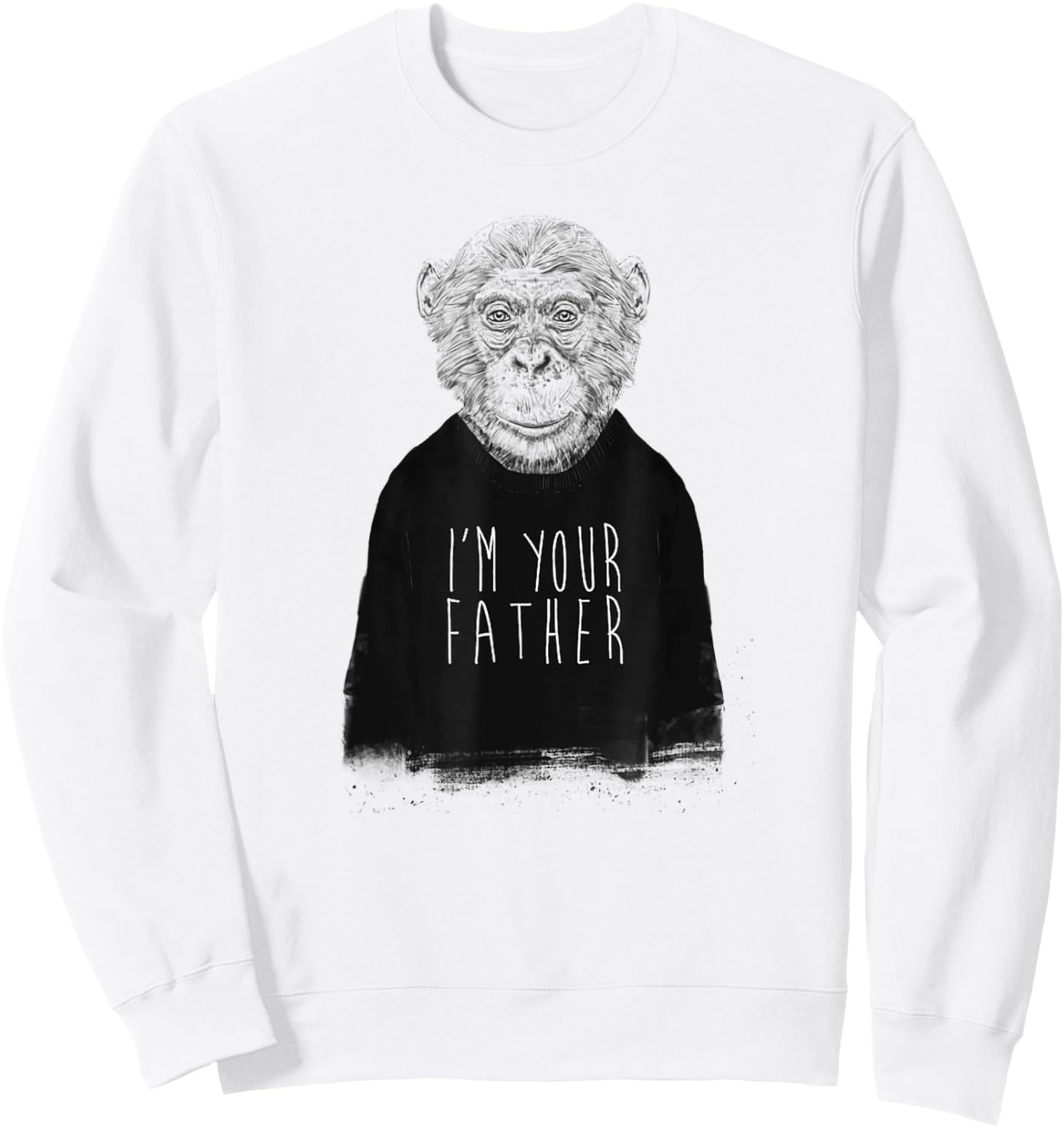 Funny Monkey I'm Your Father - Daddy Fathers Day Sweatshirt - Sweatshirt | White