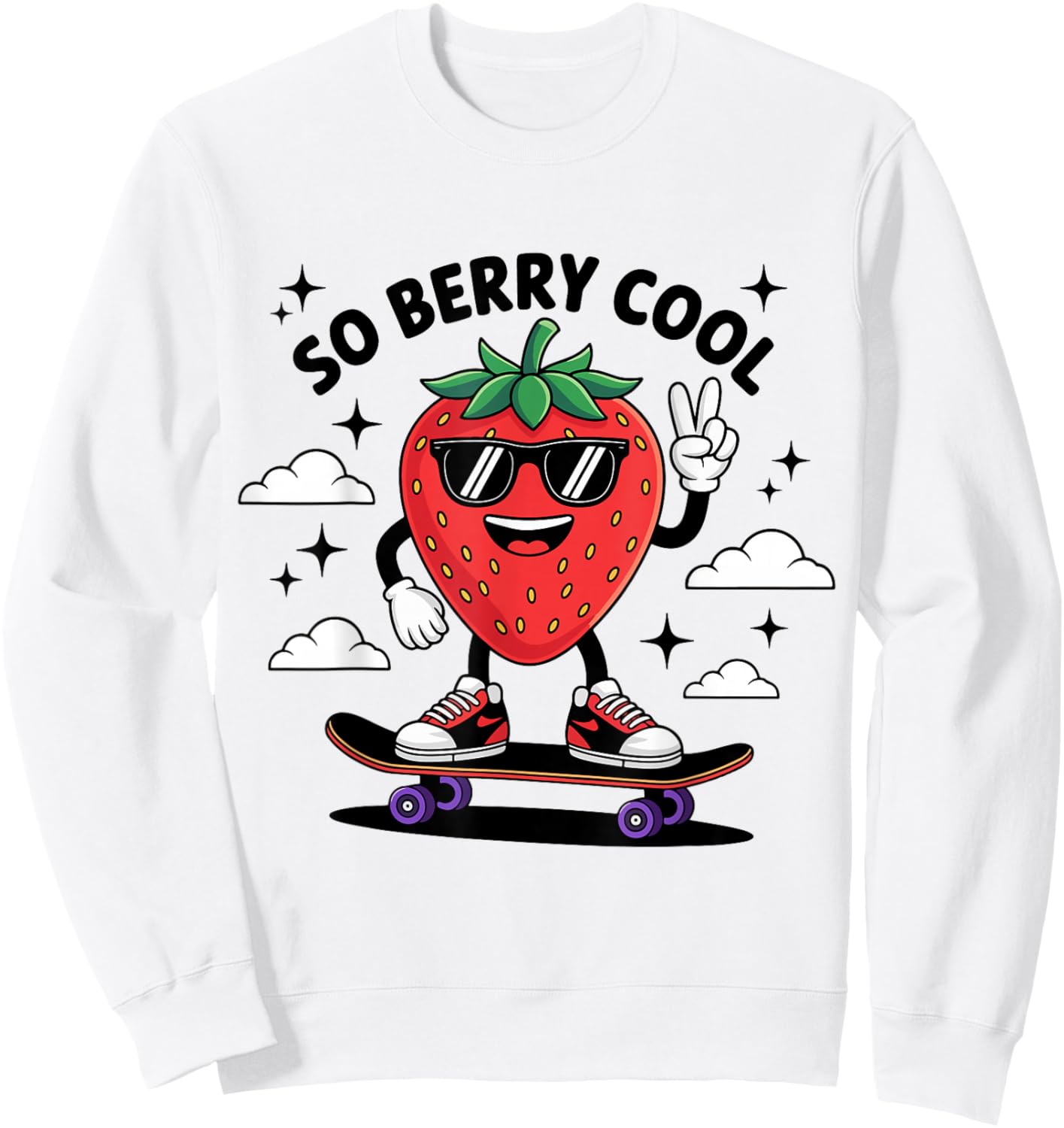 So Berry Cool Strawberry Season 2025 Sweatshirt - Sweatshirt | White