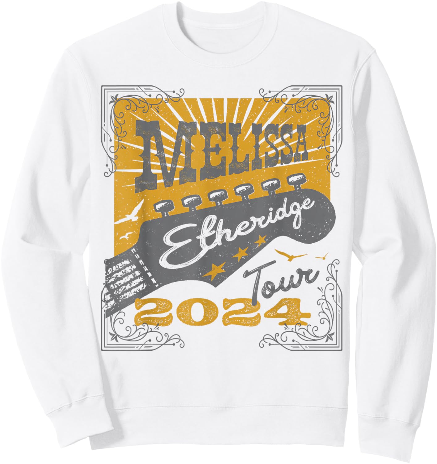 Melissa Etheridge Guitar Sweatshirt - Sweatshirt | White