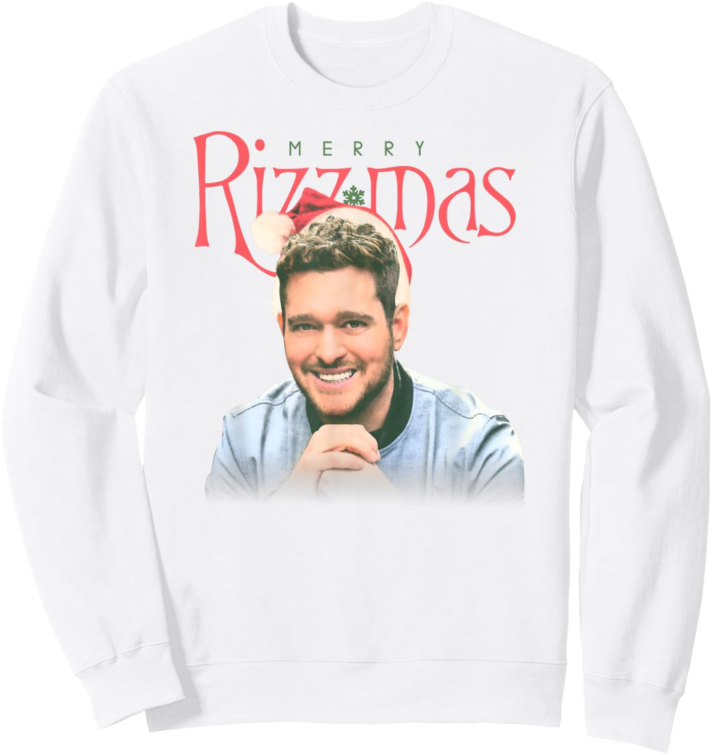 Michael Bublé Merry Rizzmas Sweatshirt - Sweatshirt | White