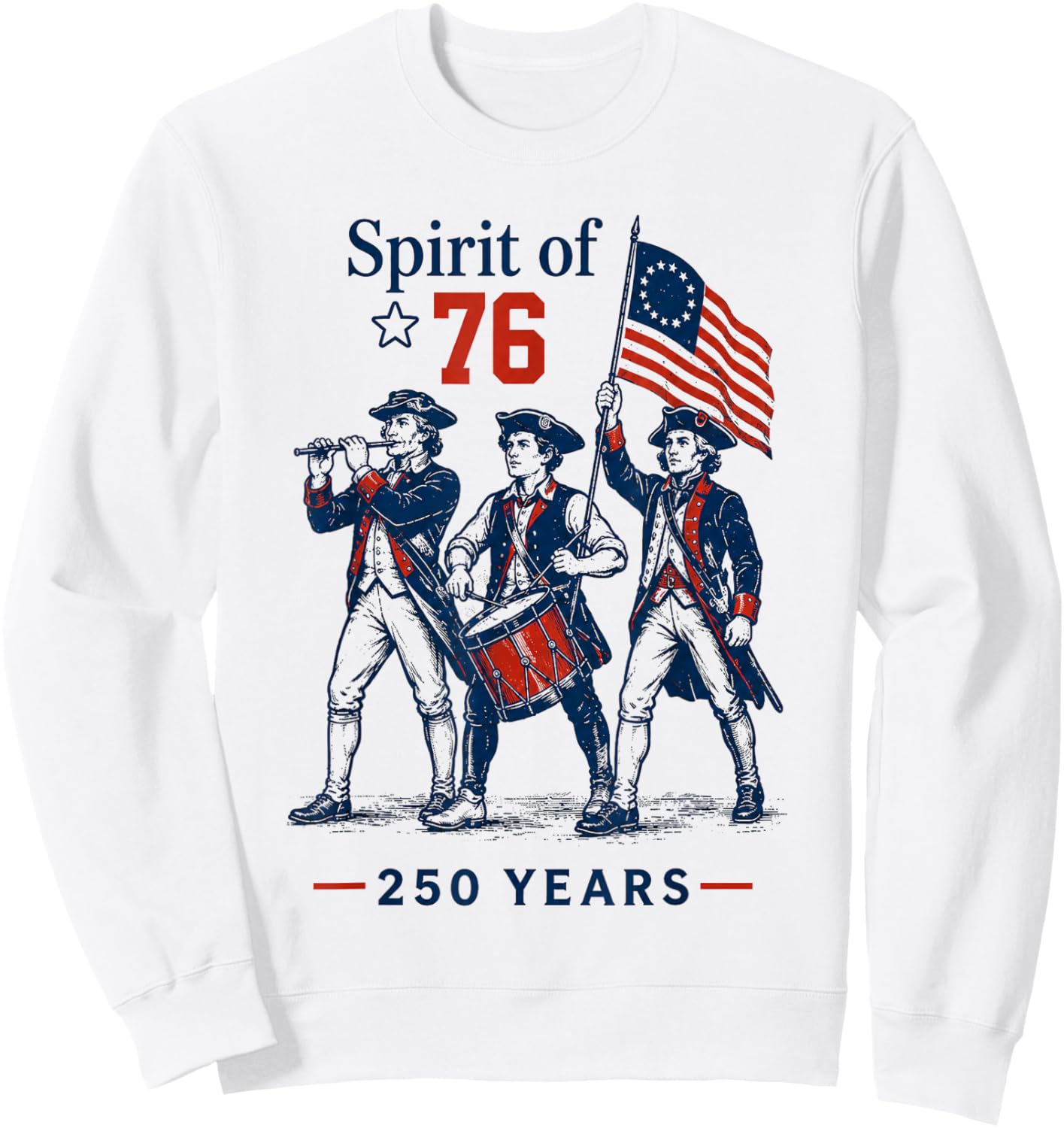 Spirit of 76 Vintage 4th of July Sweatshirt - Sweatshirt | White