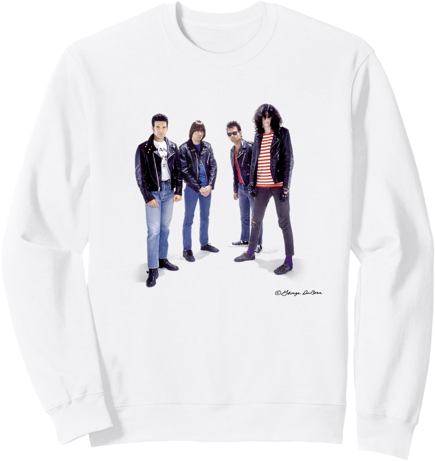 Ramones Punk Band Portrait with Clement Burke George DuBose Sweatshirt - Sweatshirt | White