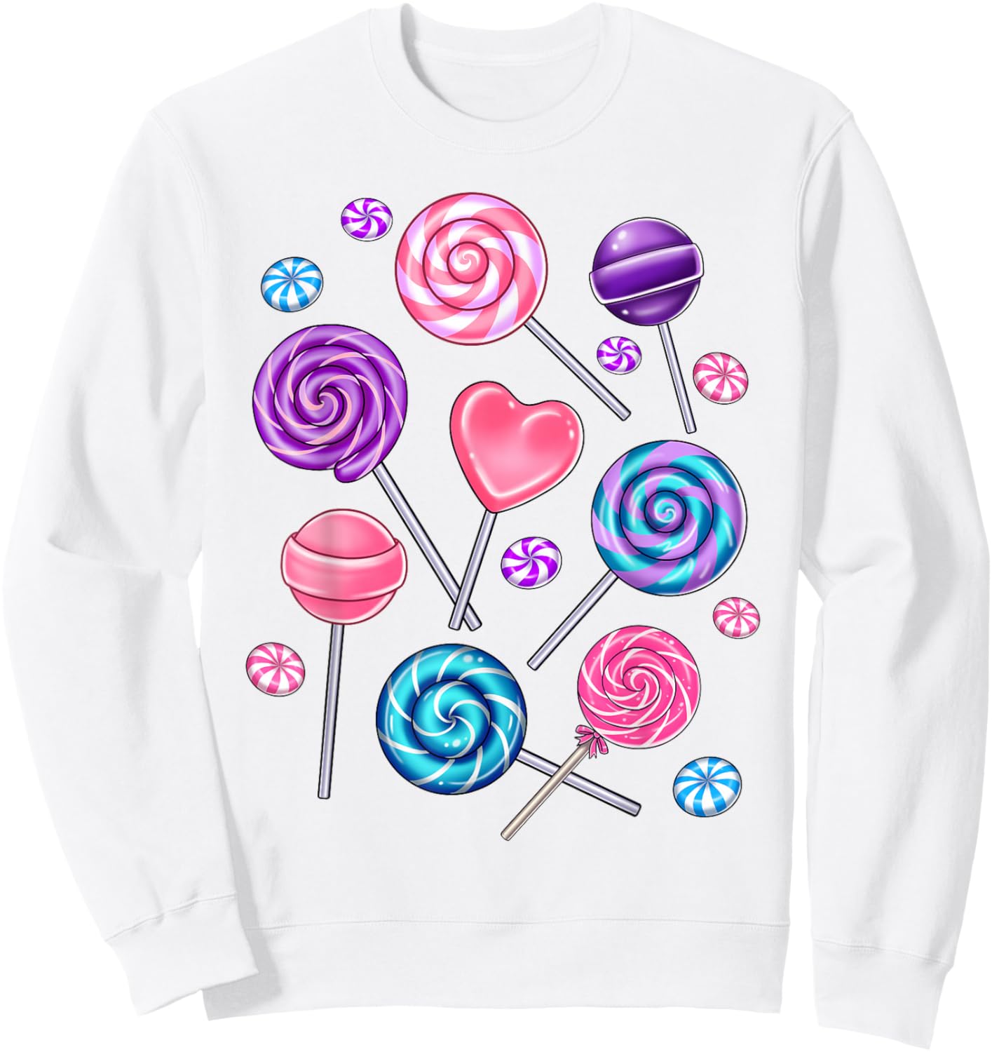 Cute Lollipop Candy Design Girl Toddler Kids Sweatshirt - Sweatshirt | White