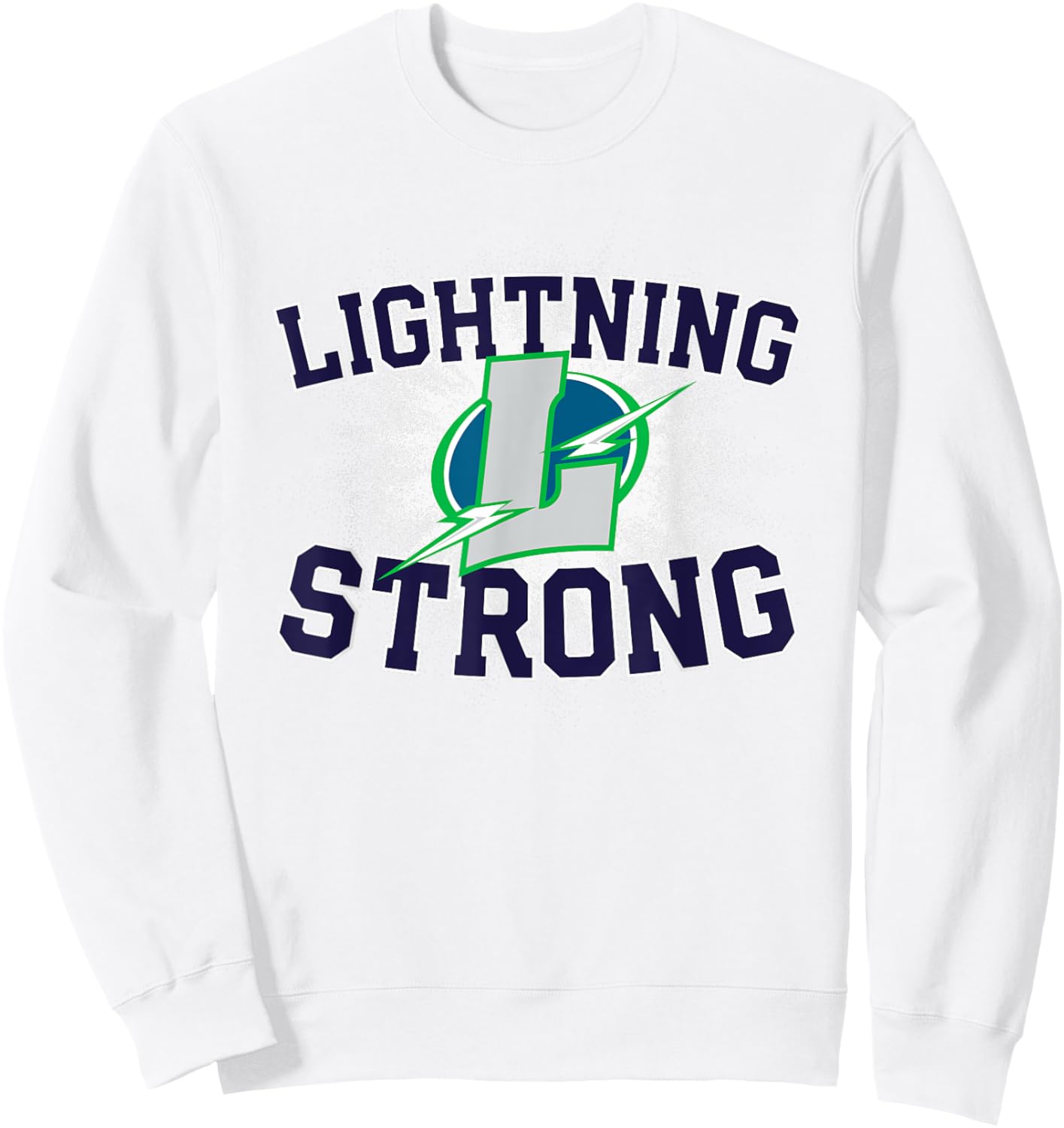 Lapeer Lightning Logo Strong Flag HS Sweatshirt - Sweatshirt | White