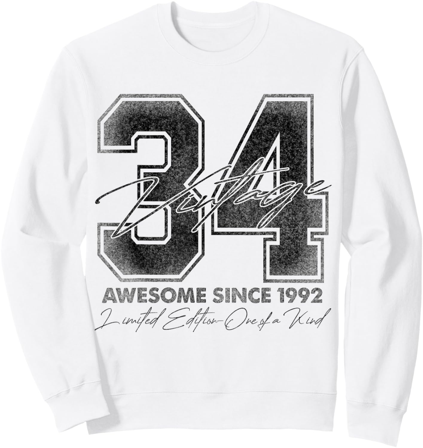 34 Year Old Gifts Vintage 1992 Limited Edition 34th Birthday Sweatshirt - Sweatshirt | White