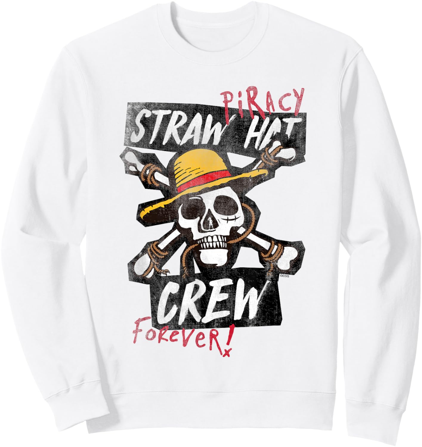 One Piece Straw Hat Crew Sweatshirt - Sweatshirt | White