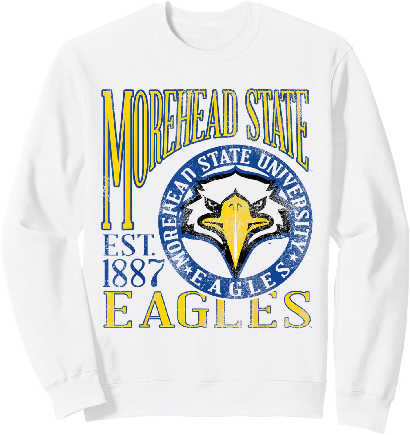 Morehead State Eagles Vintage Dibs White Officially Licensed Sweatshirt - Sweatshirt | White