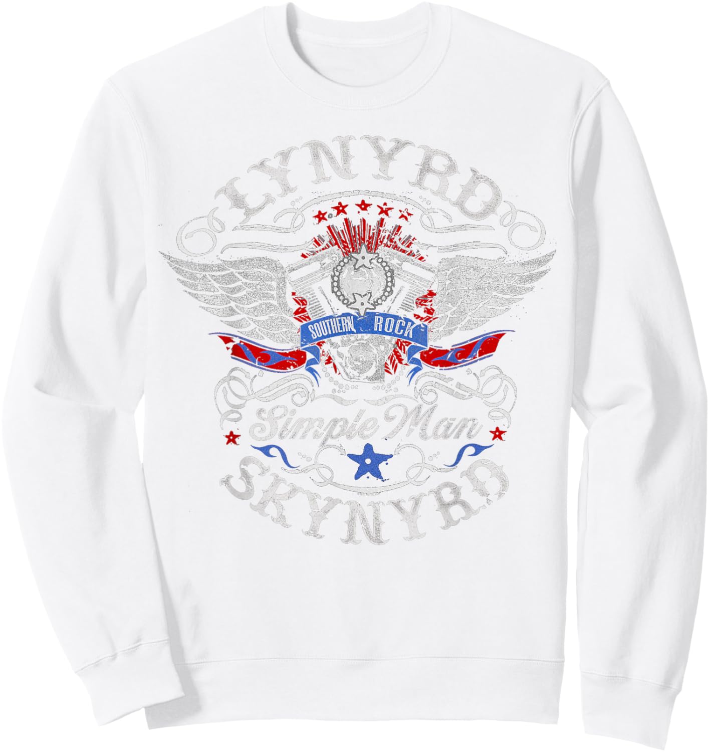 Lynyrd Skynyrd Simple Man Southern Rock N Roll Biker Vintage Sweatshirt - Sweatshirt | White