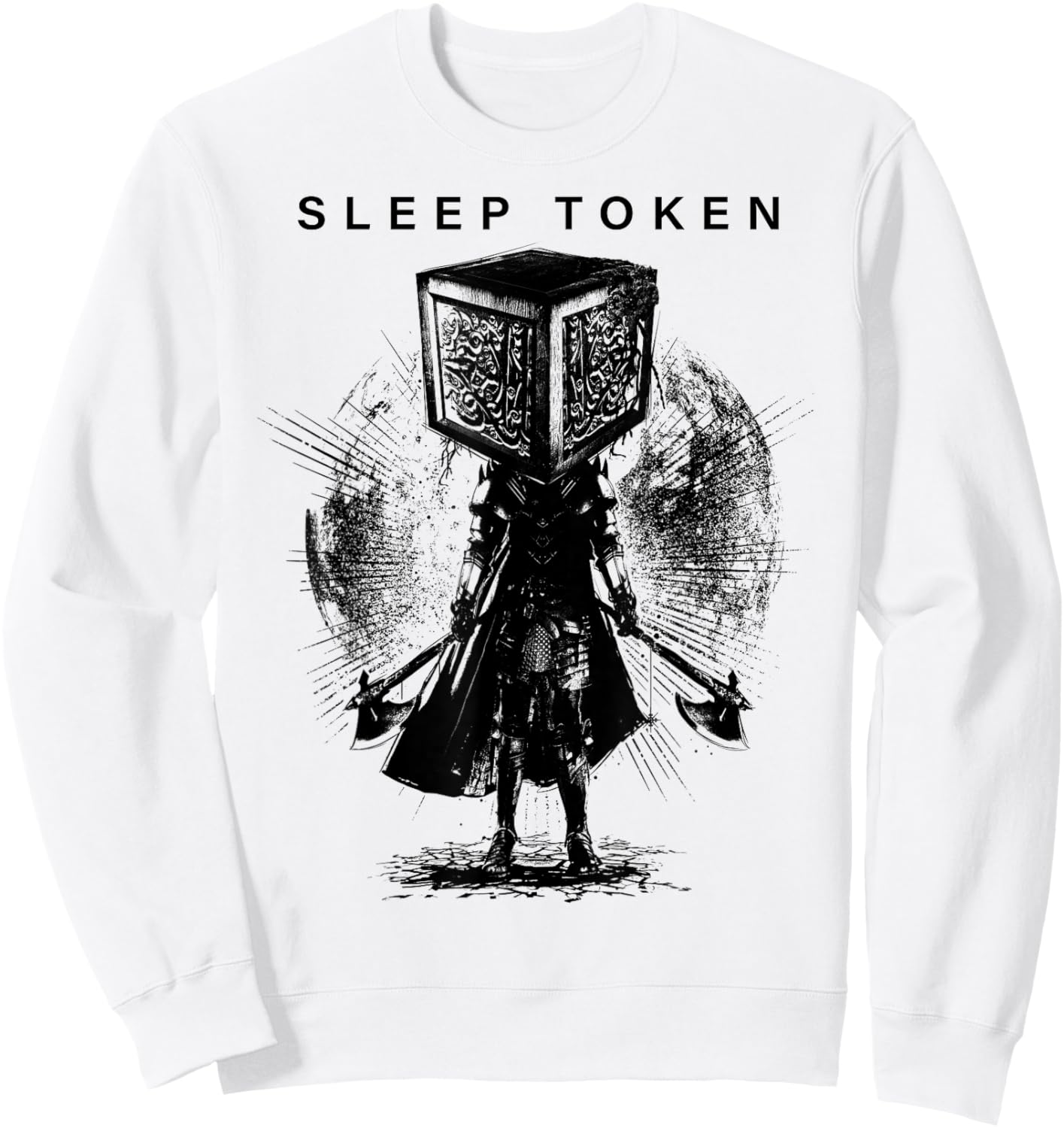 Sleep Token Axe Samurai Sweatshirt - Sweatshirt | White
