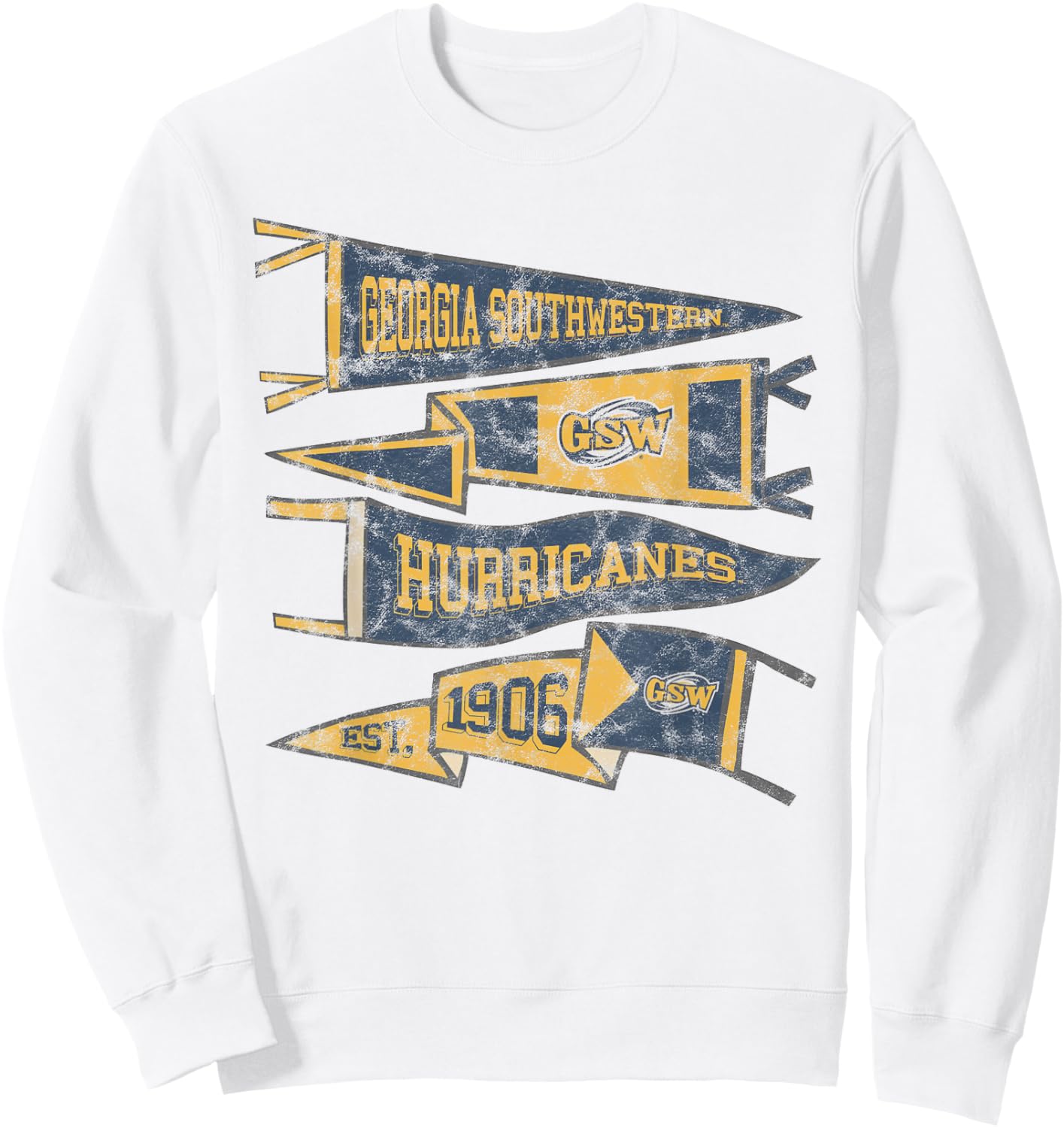 Georgia Southwestern State GSW Hurricanes Pennants Sweatshirt - Sweatshirt | White