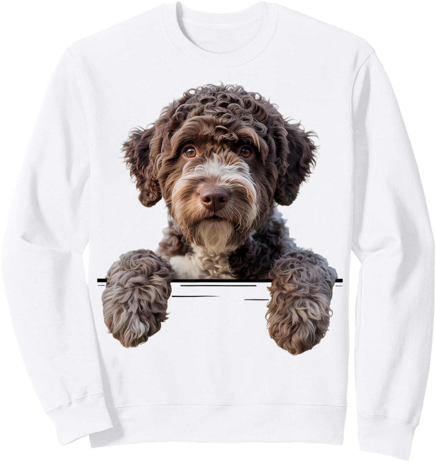 Lagotto Romagnolo Dog Italian Truffle Sweatshirt - Sweatshirt | White