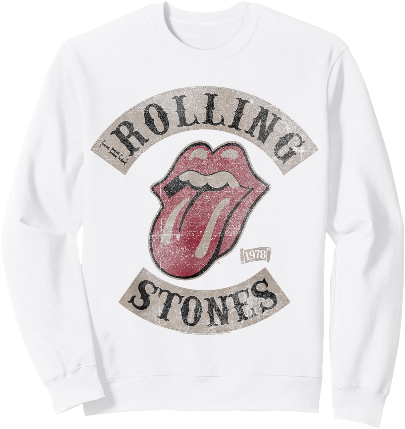 Official The Rolling Stones Vintage Tour 1978 Sweatshirt - Sweatshirt | White