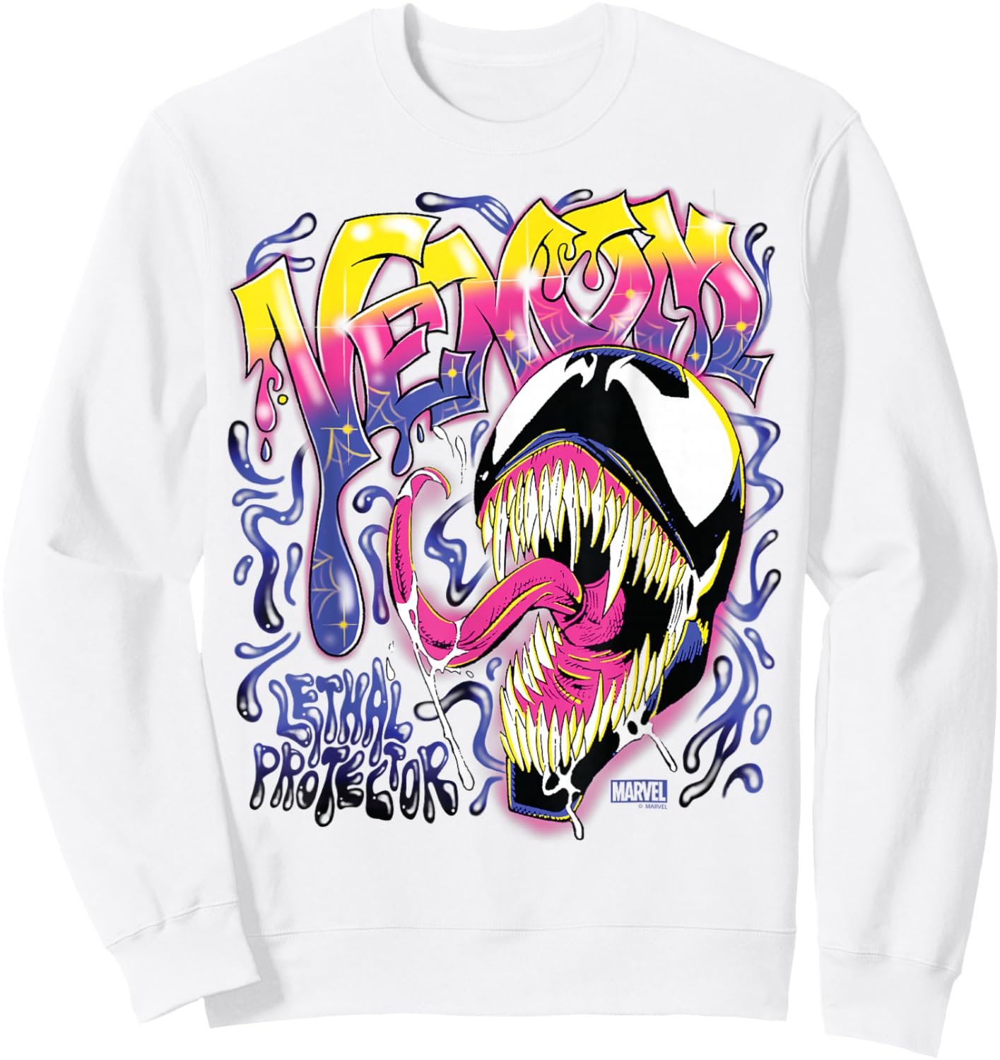 Venom - Spray Paint Sweatshirt - Sweatshirt | White