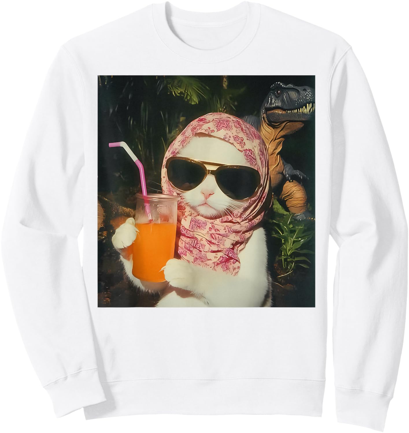 Funny Cat Sweatshirt - Sweatshirt | White