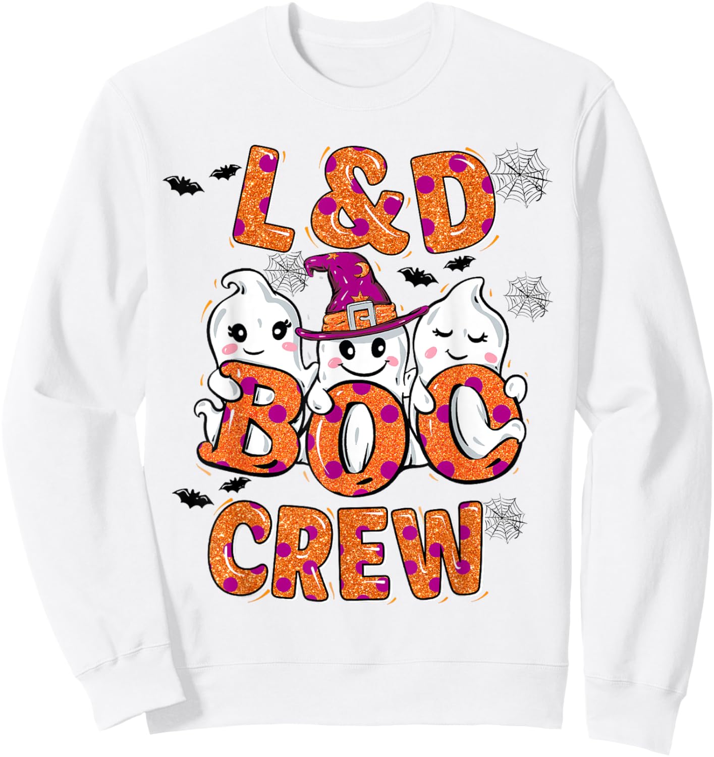L&D Boo Crew Halloween matching shirts Labor & Delivery nurs Sweatshirt - Sweatshirt | White