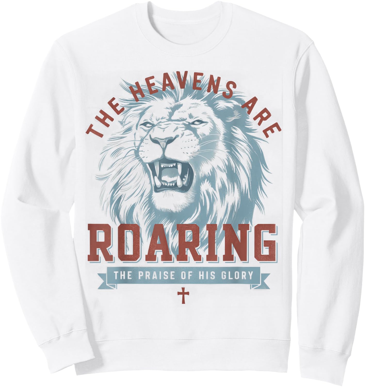 Boho Christian The Heavens Are Roaring Bible Verse Faith Sweatshirt - Sweatshirt | White