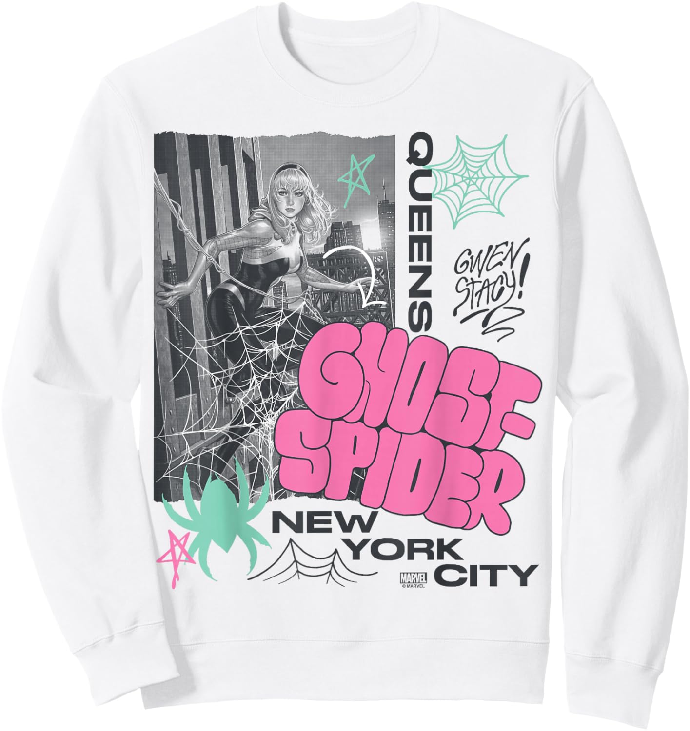Ghost Spider - NYC Destination Sweatshirt - Sweatshirt | White