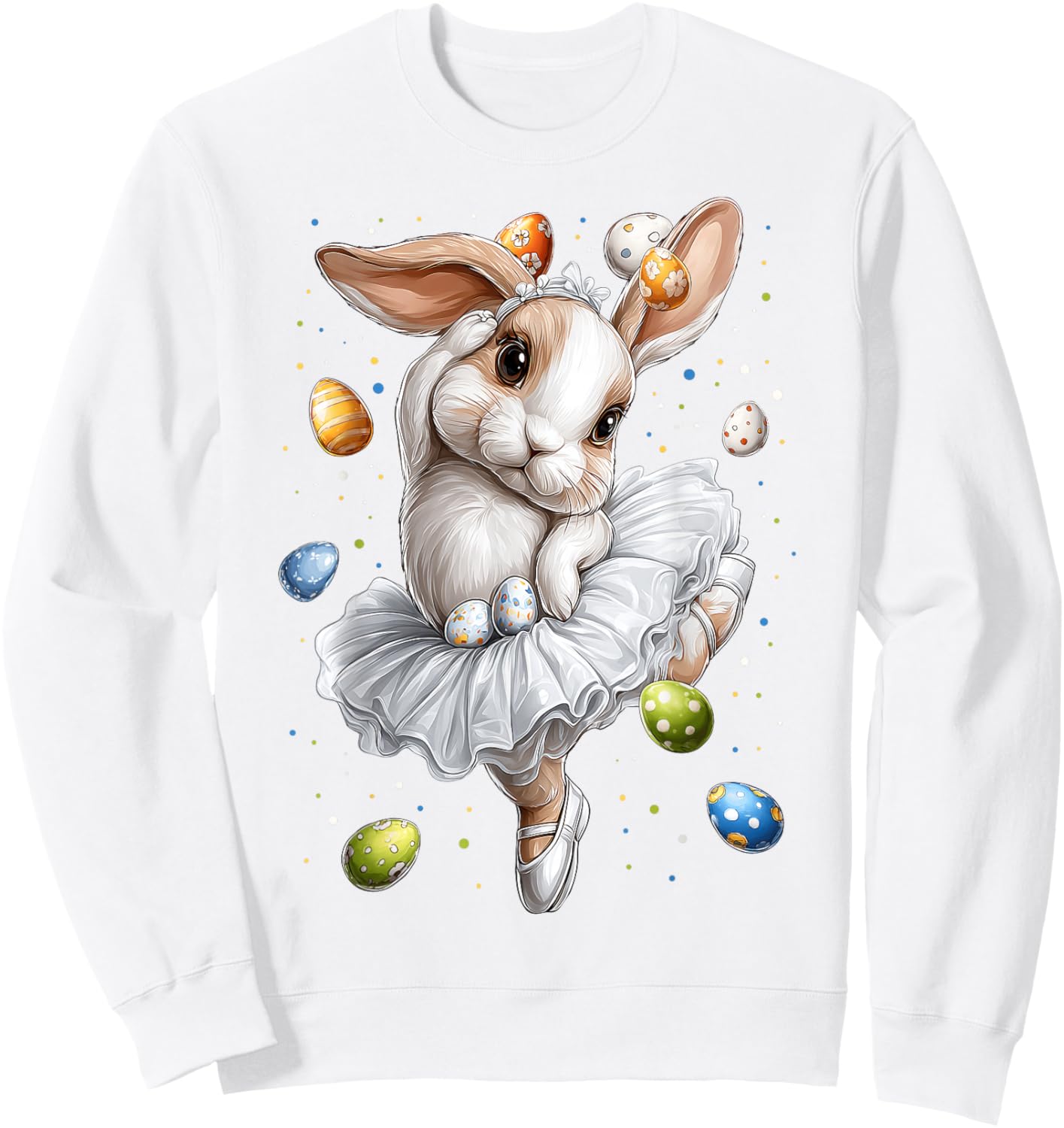 Ballerina Tanz Balletttänzerin Ostern Haseneier Hasenohren Sweatshirt - Sweatshirt | White