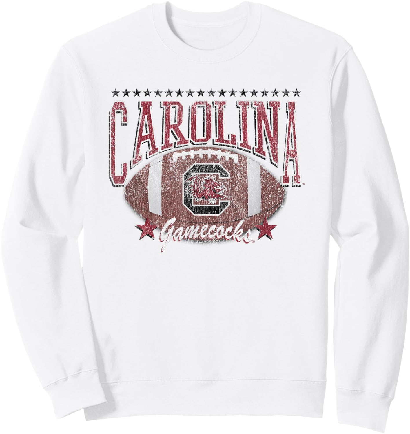 South Carolina Gamecocks Football Vintage Stars Gray Sweatshirt - Sweatshirt | White