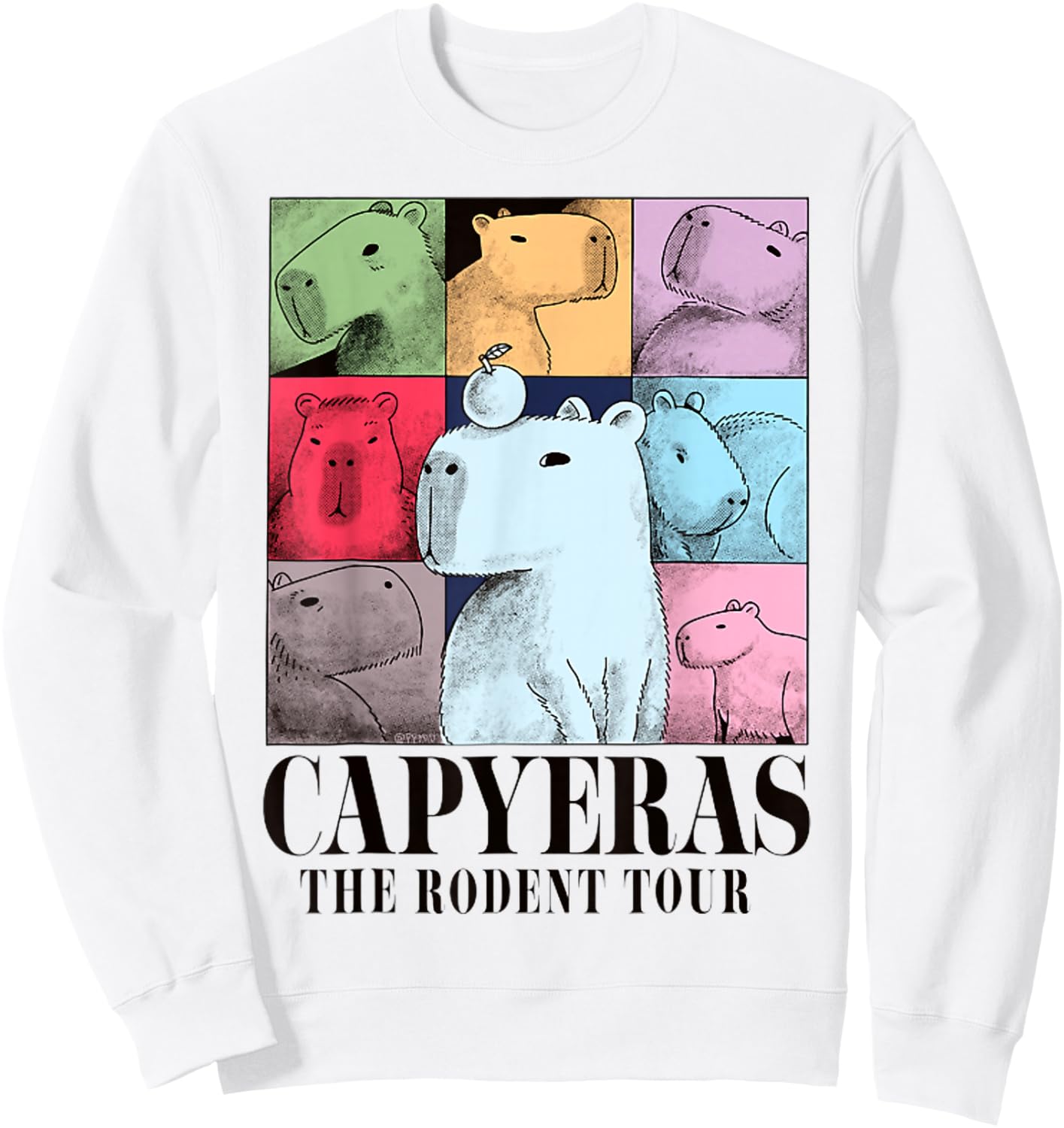Capyeras Rodent Tour Cute Capybara Art Sweatshirt - Sweatshirt | White
