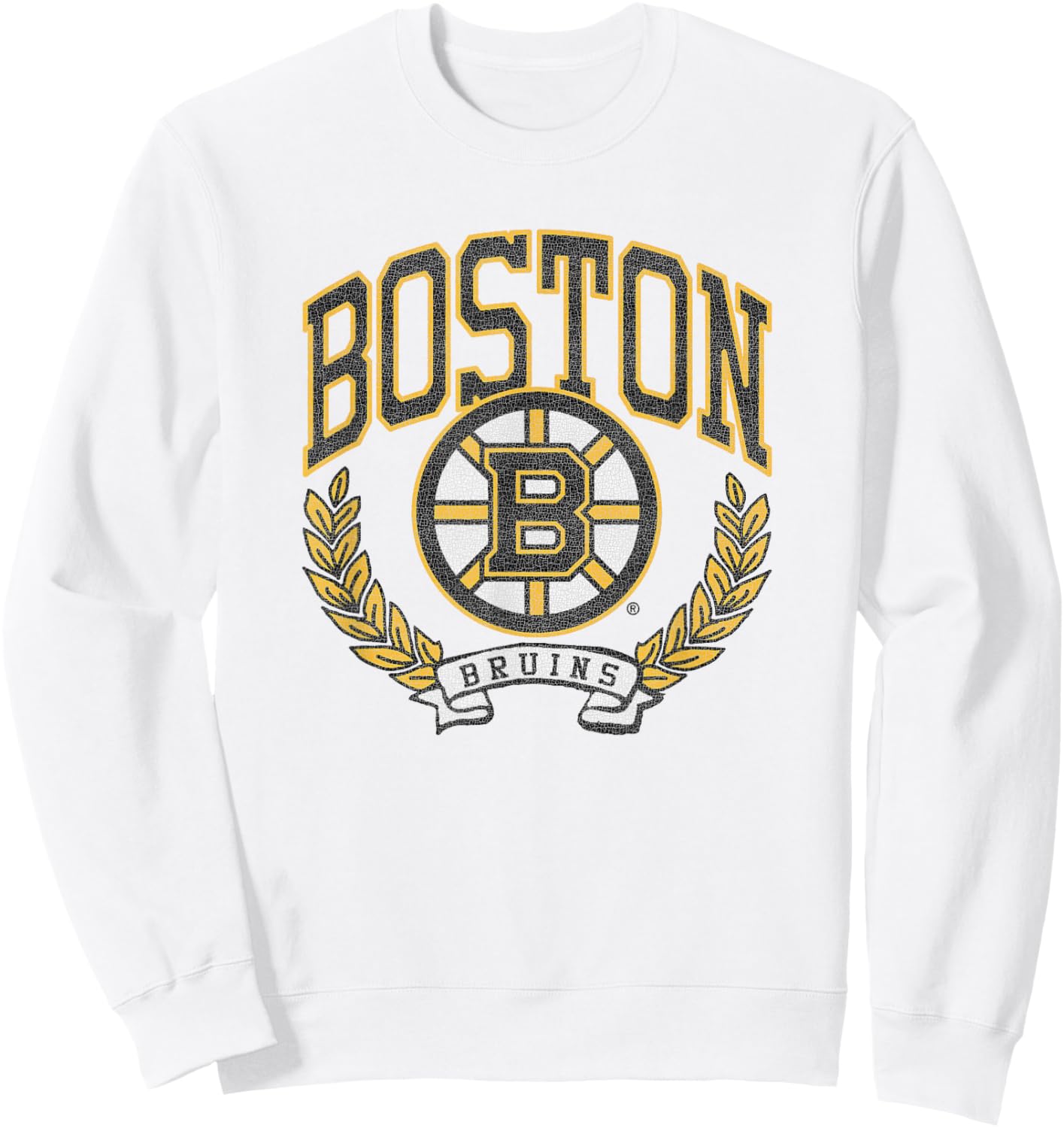 Boston Bruins Vintage Victory Gray Officially Licensed Sweatshirt - Sweatshirt | White