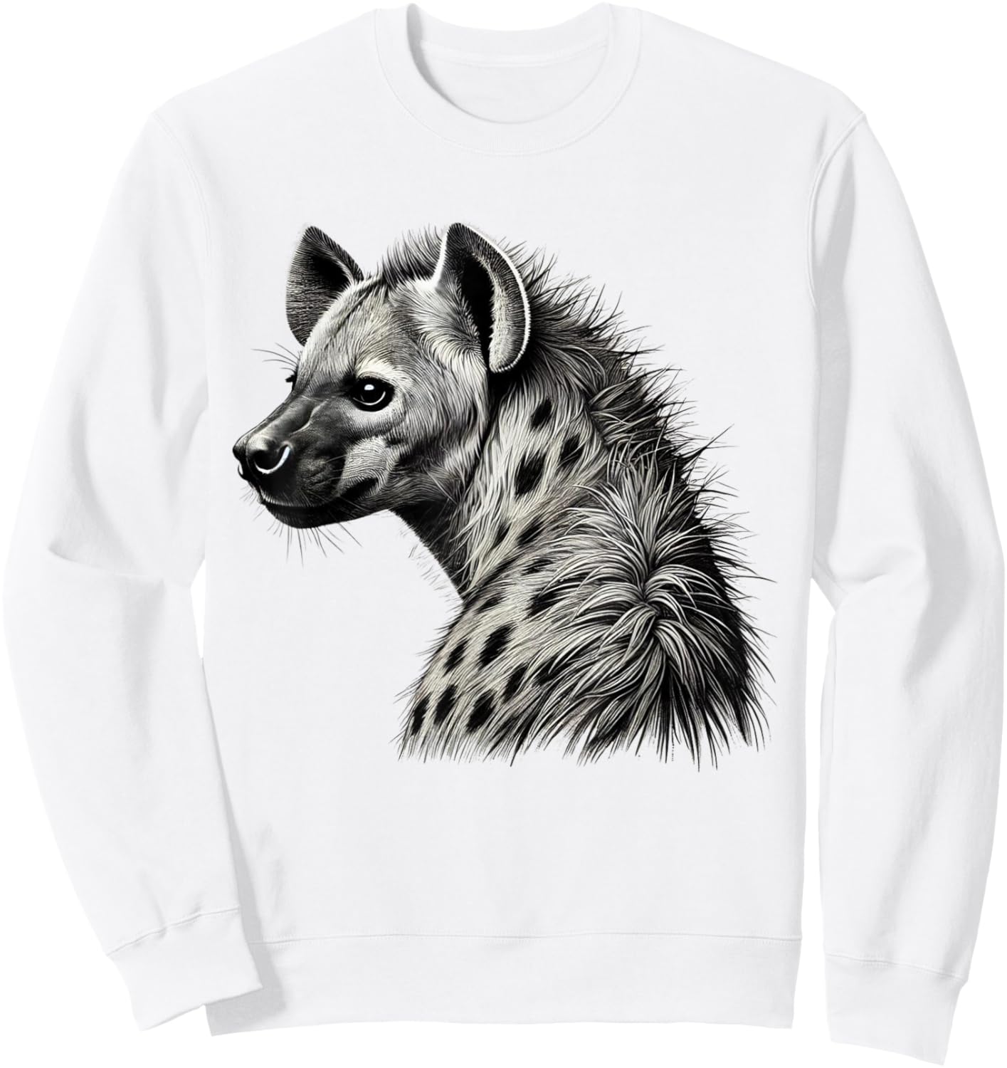 Spotted Hyena Wildlife Design for Hyena Fans Sweatshirt - Sweatshirt | White
