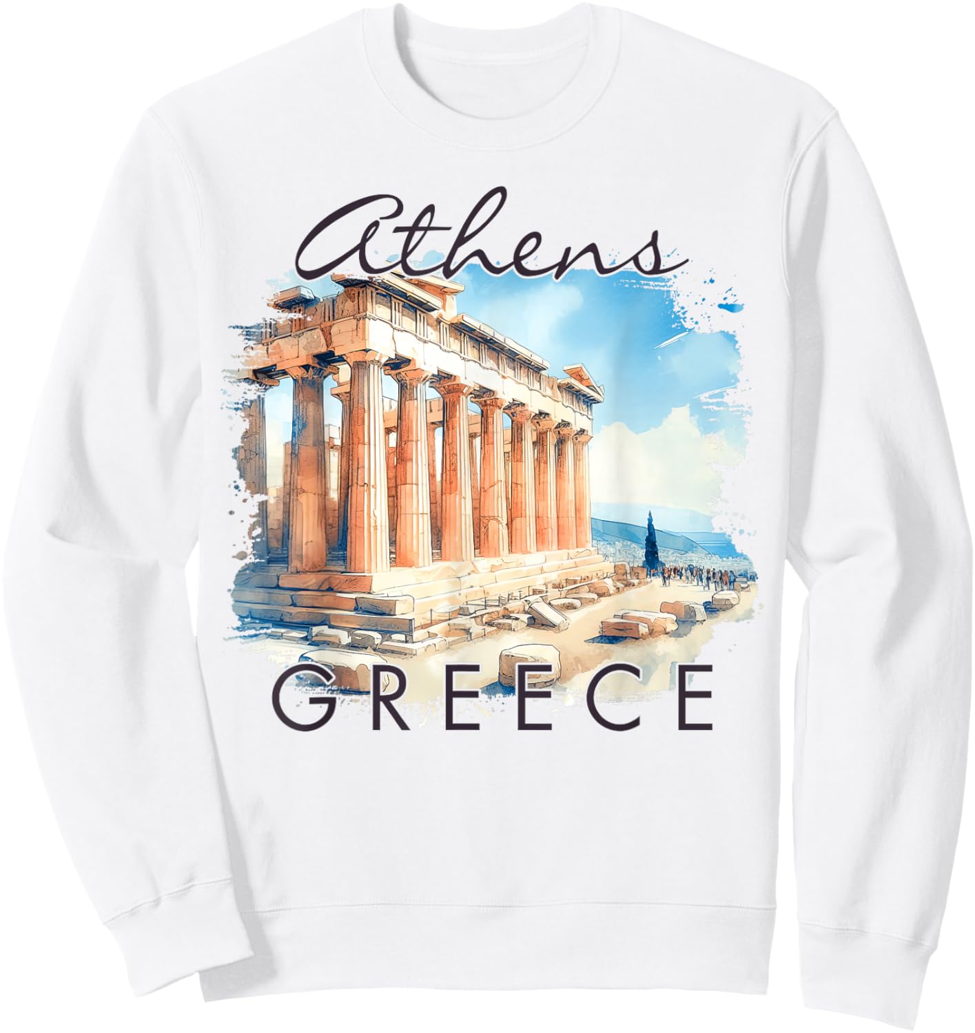 Athens Greece Travel Trip The Parthenon Meet Me In Athens Sweatshirt - Sweatshirt | White