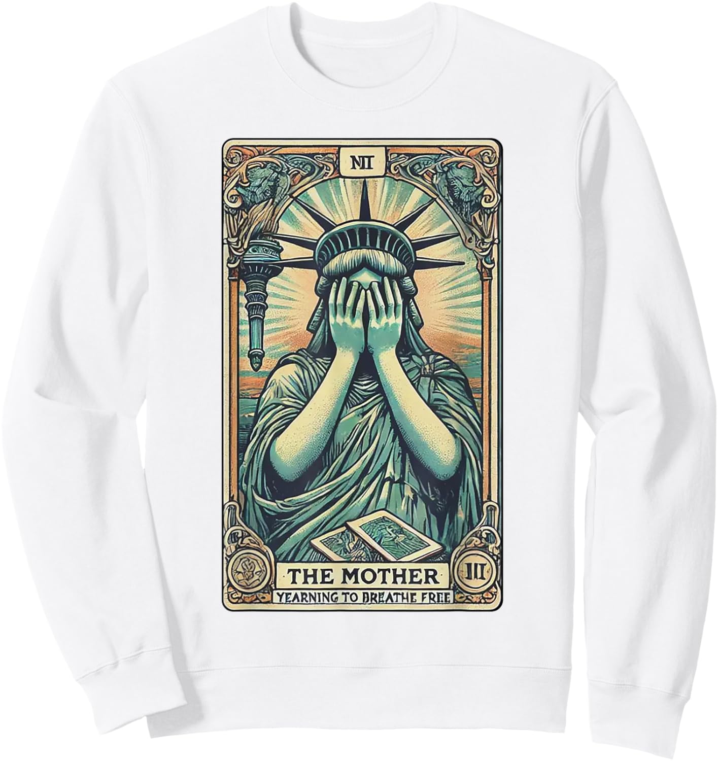 The Mother Crying Sculpture liberties Sweatshirt - Sweatshirt | White