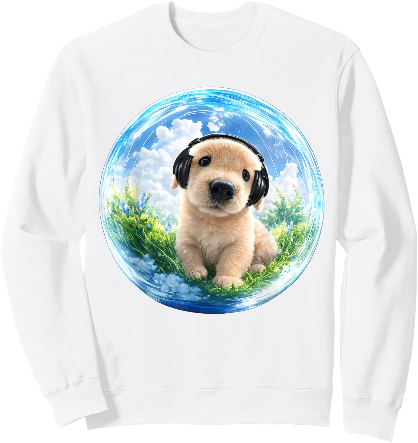 Frutiger Aero Dog Sweatshirt - Sweatshirt | White