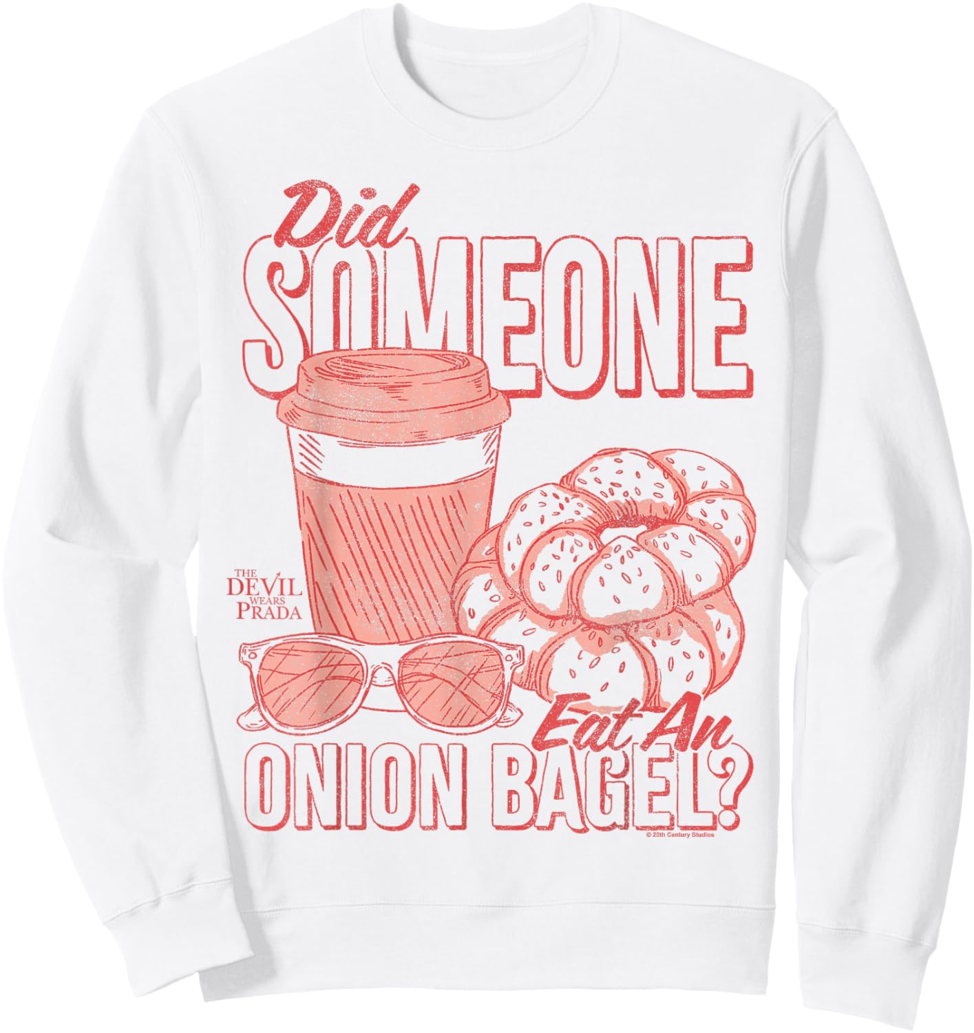 The Devil Wears Prada Did Someone Eat an Onion Bagel? Sketch Sweatshirt - Sweatshirt | White