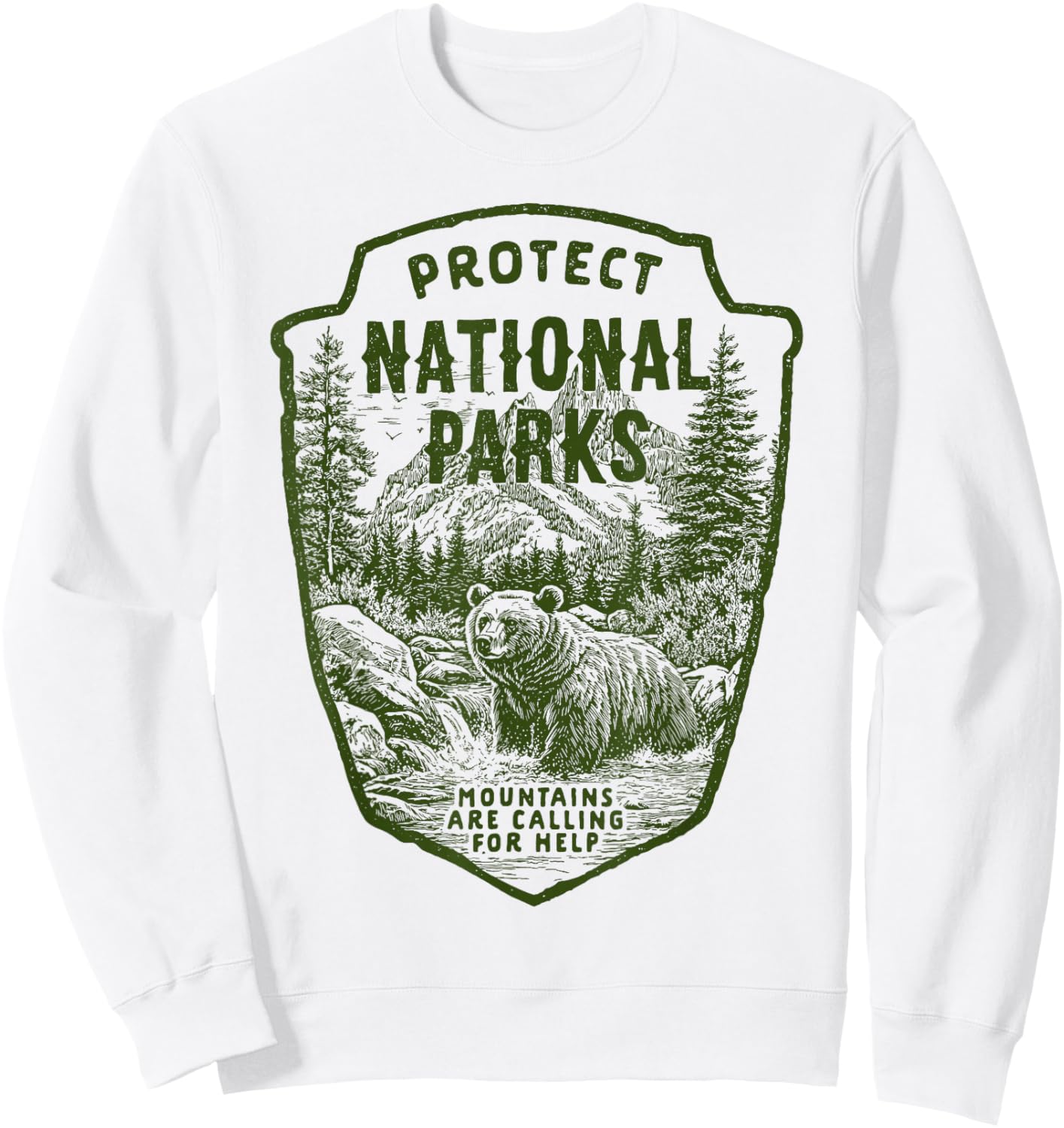 Protect Support National Parks Bear River Graphic Sweatshirt - Sweatshirt | White