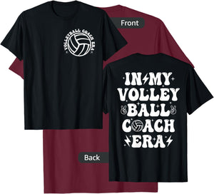 Funny In My Volleyball Coach Era Coach Volleyball Player Dad T-Shirt - T-Shirt | Maroon