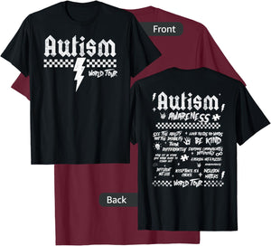 Autism World Tour Autism Awareness Mom Mama Be Kind T-Shirt - T-Shirt | Maroon