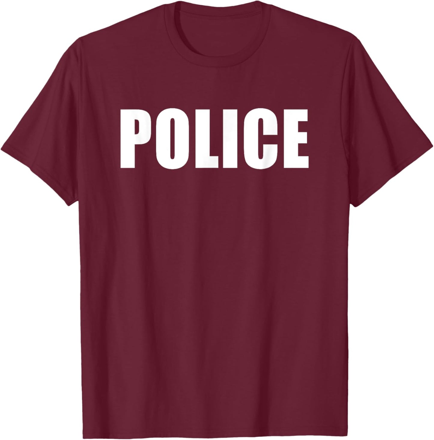 Police Uniform Men Women Policeman Police Officer Costume T-Shirt - T-Shirt | Maroon