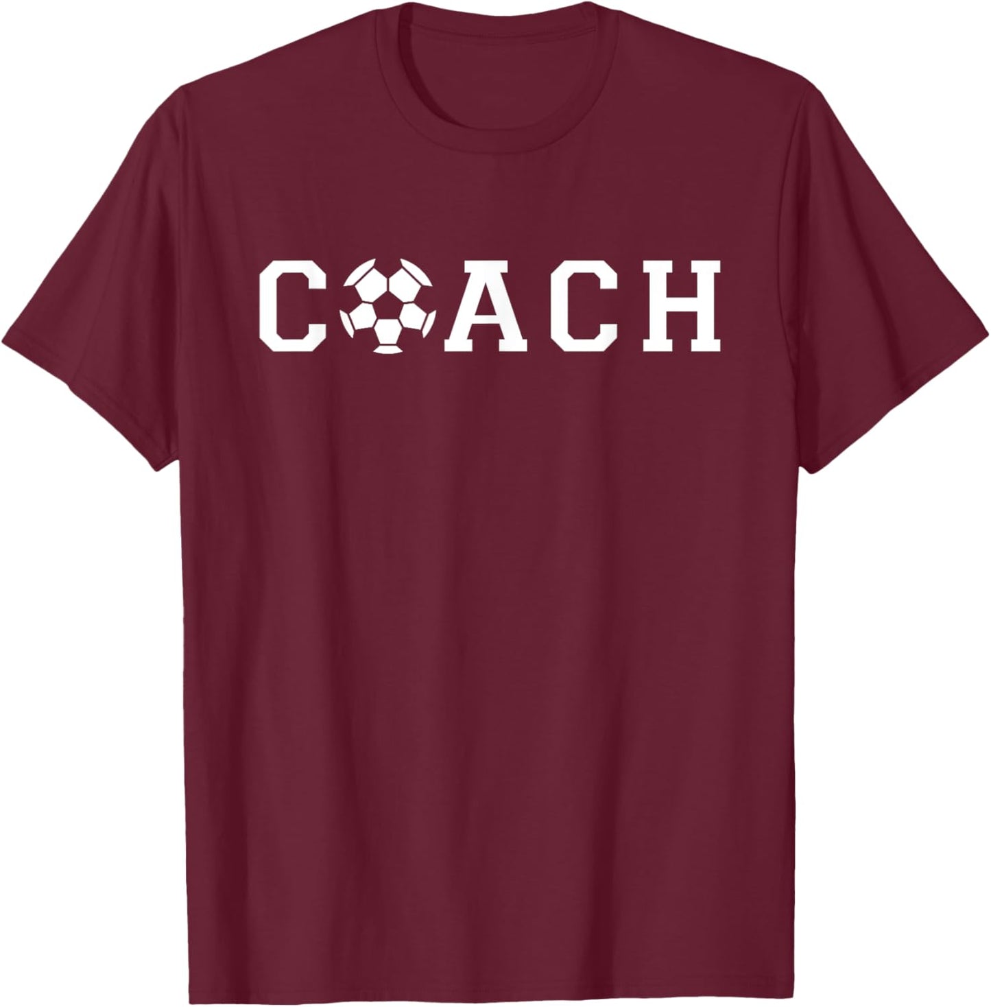 Soccer Coach Funny Football Trainer Baller Field Game Outfit T-Shirt - T-Shirt | Maroon