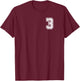 Number 3 Shirt #3 Player Sports Team Men Women Kids T-Shirt - T-Shirt | Maroon