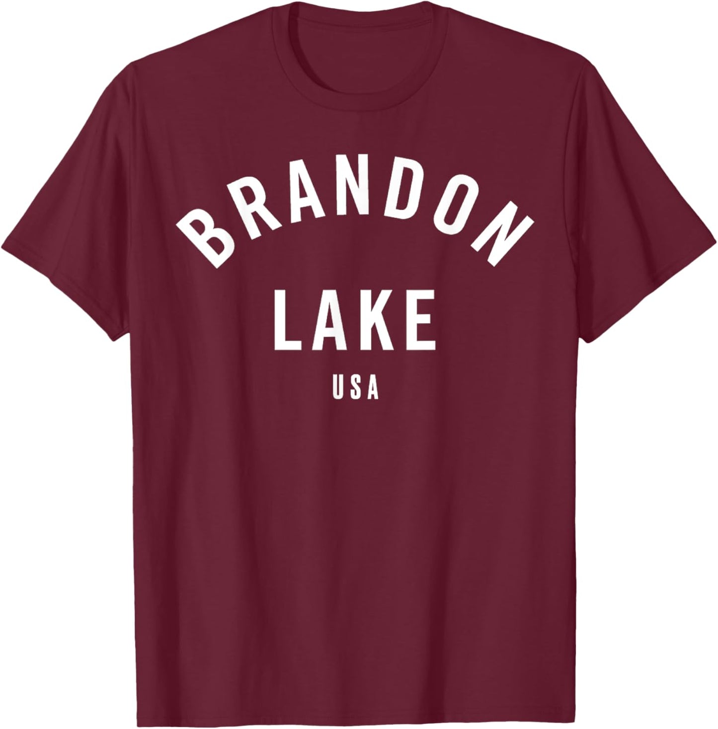Brandon Lake Lake Collegiate , Kids, -Adults, Short Sleeve, Classic , Black, Small T-Shirt - T-Shirt | Maroon