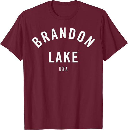 Brandon Lake Lake Collegiate , Kids, -Adults, Short Sleeve, Classic , Black, Small T-Shirt - T-Shirt | Maroon
