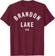 Brandon Lake Lake Collegiate , Kids, -Adults, Short Sleeve, Classic , Black, Small T-Shirt - T-Shirt | Maroon