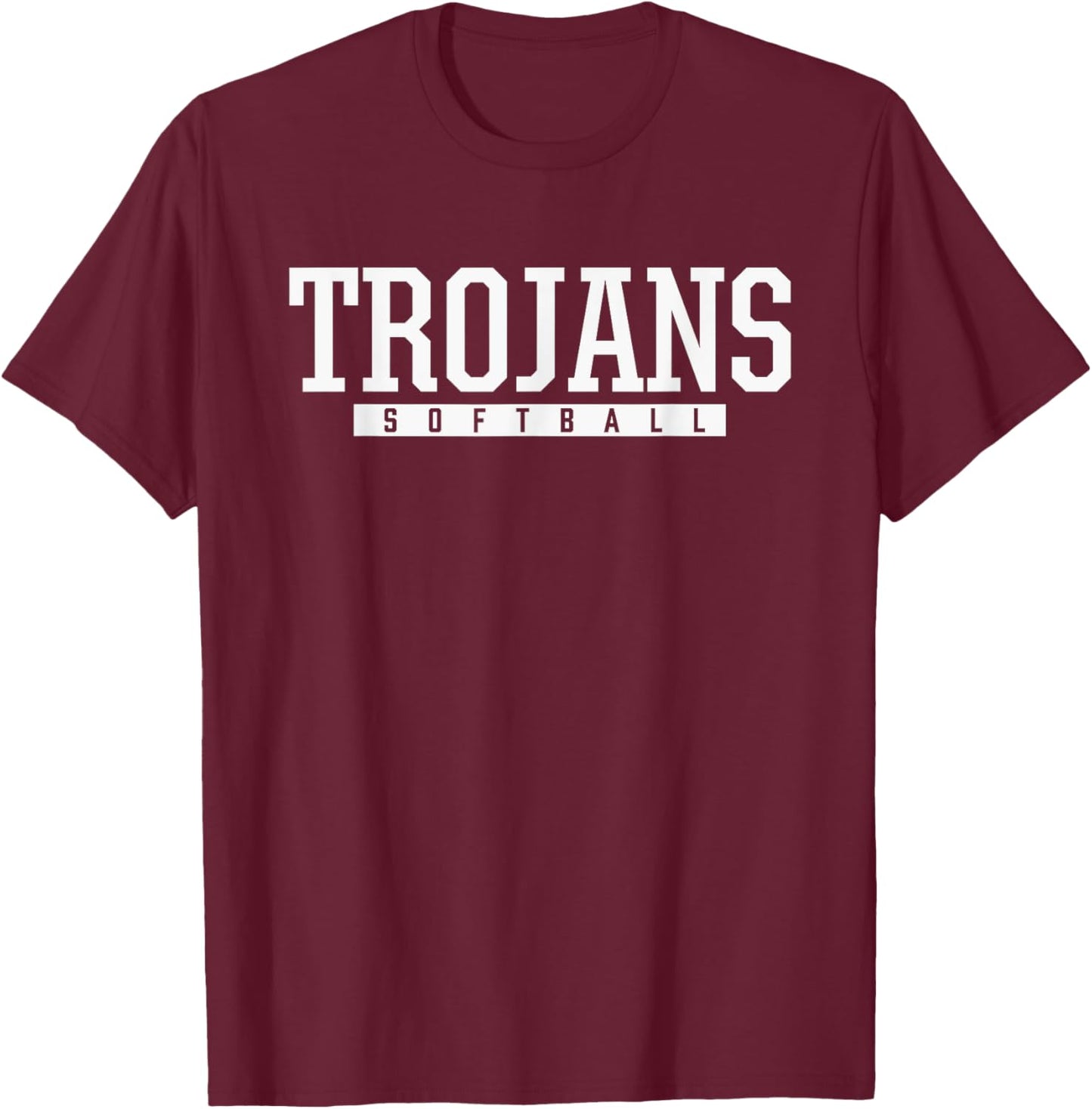 Troy Trojans Softball HS T-Shirt - T-Shirt | Maroon