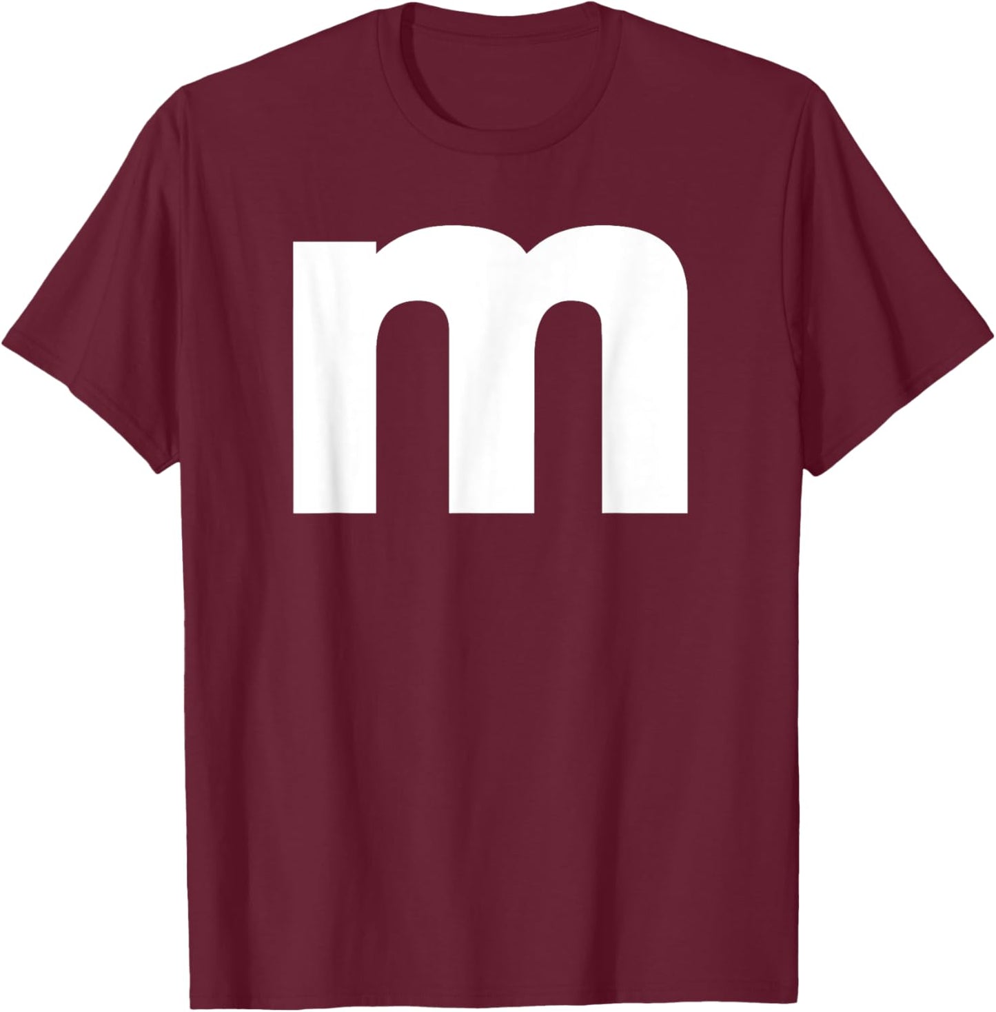 Letter M Capital Alphabet, Groups Halloween T-Shirt - T-Shirt | Maroon