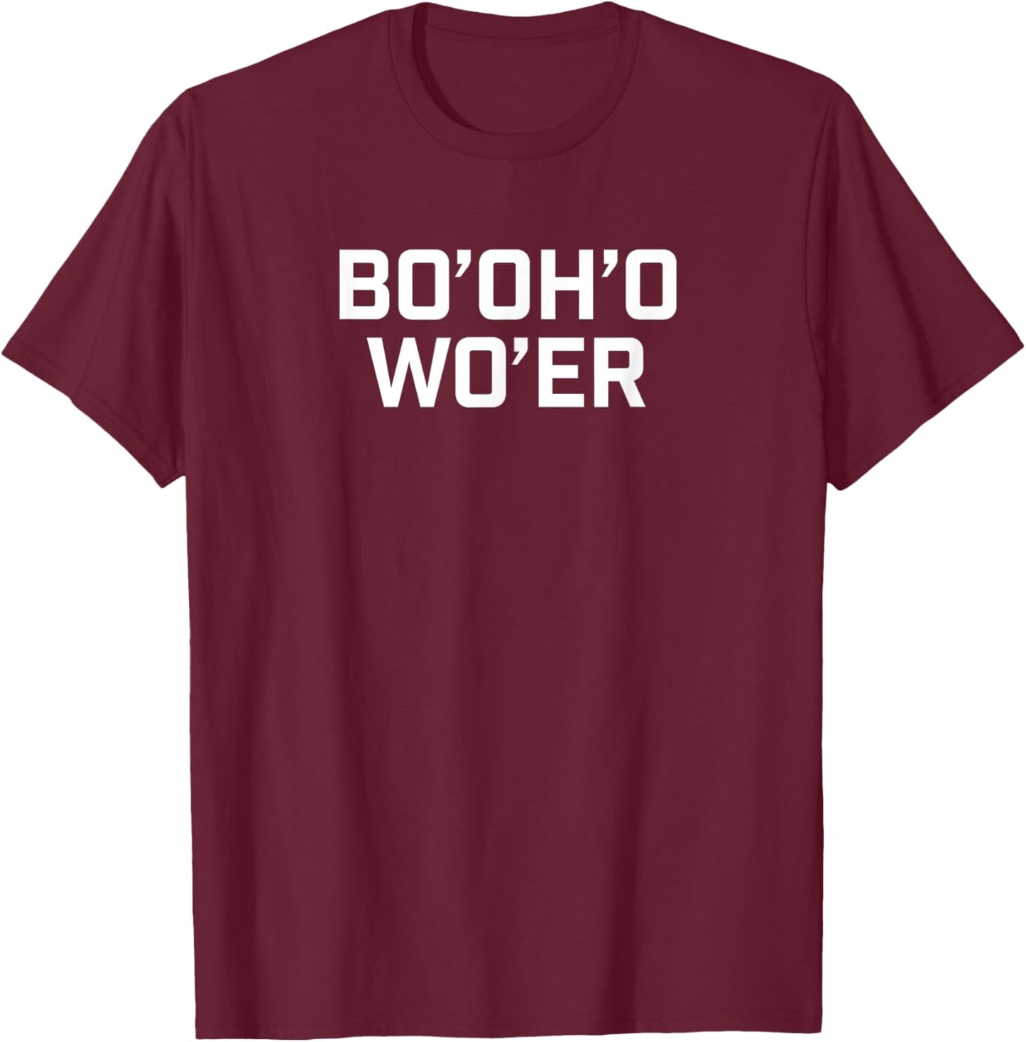 Funny British Accents Bo'Oh'o Wo'er - Bottle of Water T-Shirt - T-Shirt | Maroon
